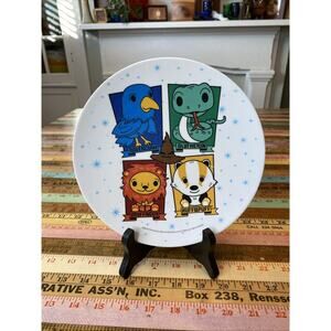Harry Potter Melamine Plastic Plate 8” 1990s Y2k Gryffindor Hufflepuff Ravenclaw
